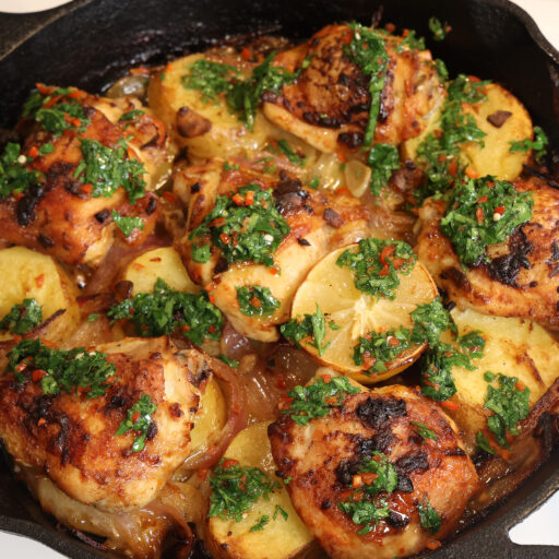 one pot roasted chicken and potatoes